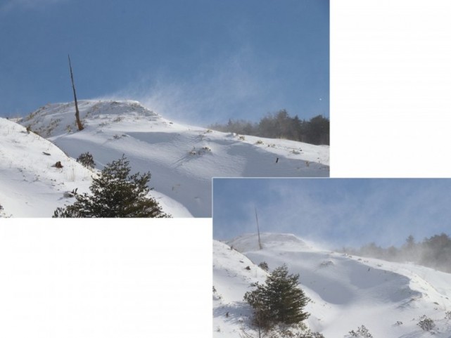 青空と雪煙