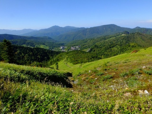 万座温泉の俯瞰